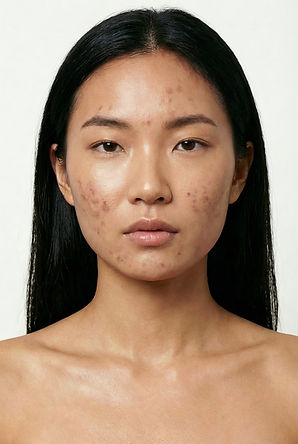 Woman with Acne