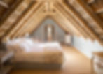 Sunny luxury attic bedroom