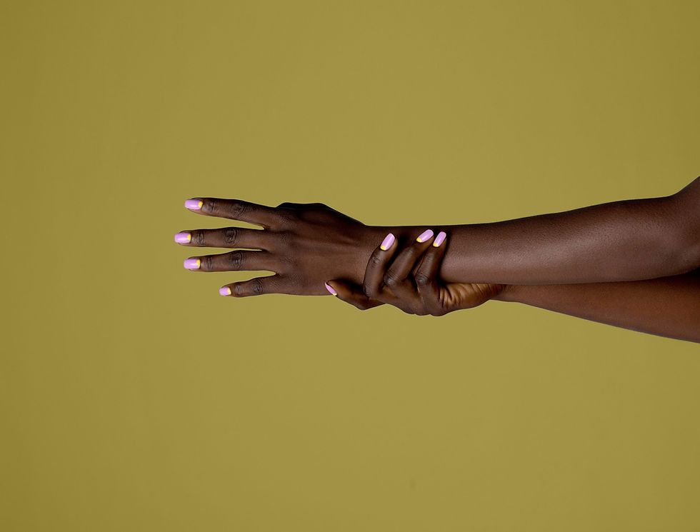 Hands With Pink Nails