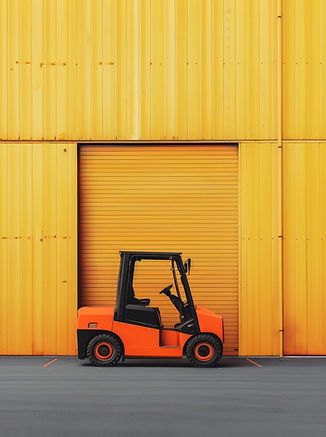 Orange Forklift
