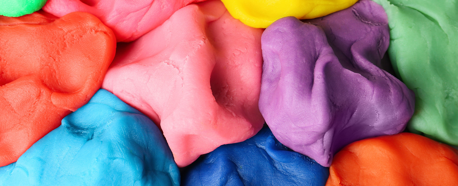 Colorful Playdough Closeup
