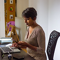Woman Working Desk