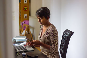 Woman Working Desk