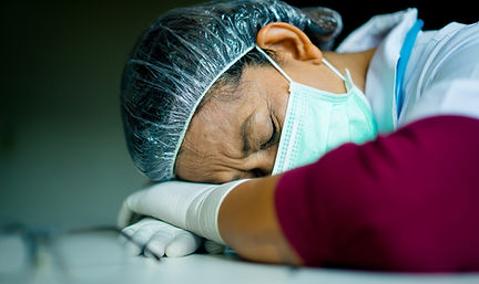 The nurse fell asleep