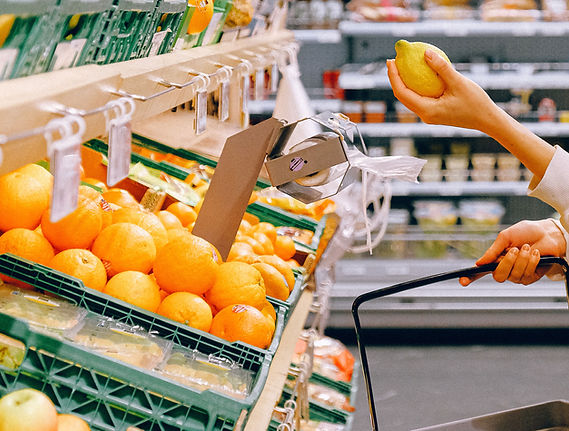 Scène d'achat d'épicerie