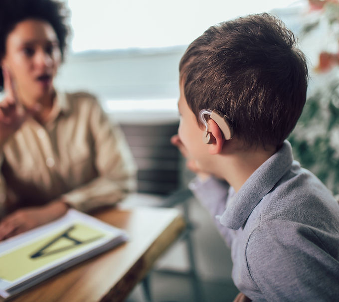 Child With Hearing Aid