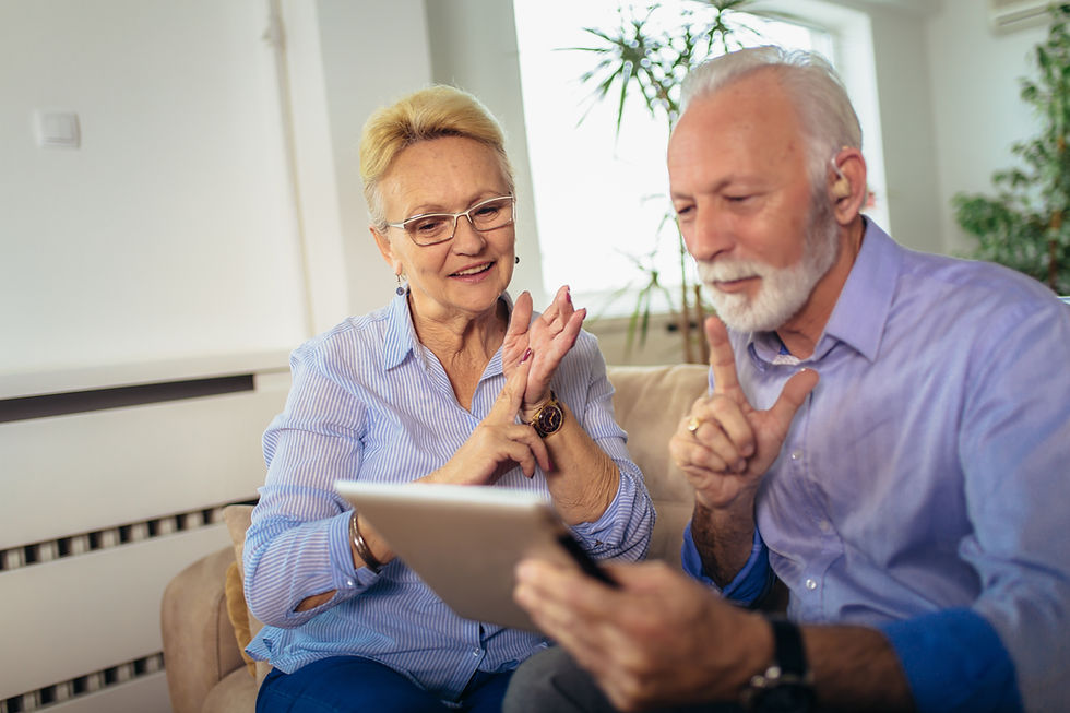 Elderly Couple Chatting