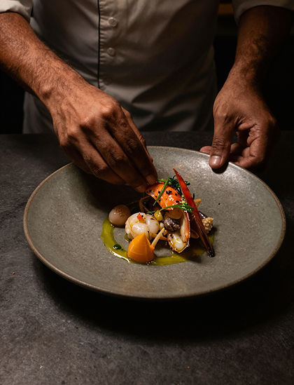 Chef Plating Dish