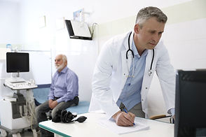 Doctor and patient consultation