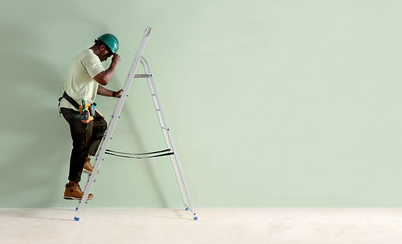 Worker on Ladder