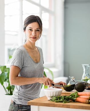 Woman Preparing Food
