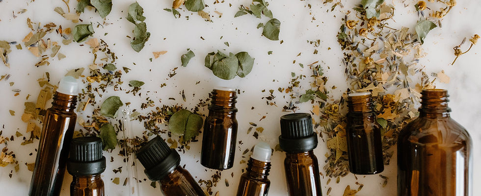 Essential oil bottles