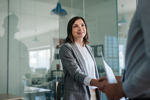 Handshake in office