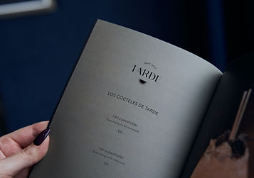 Cocktail Menu Display
