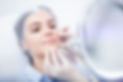 Woman after a treatment at beautician