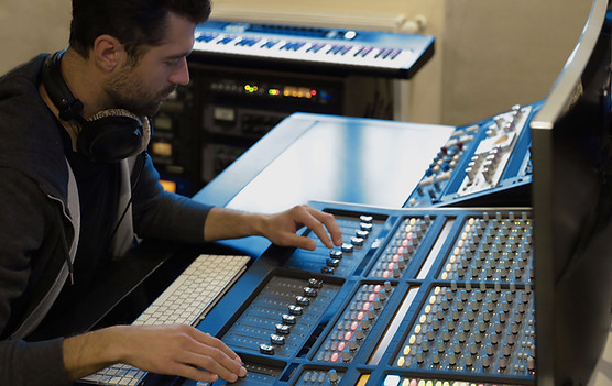Audio Engineer Mixing