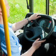 Bus Driver at Wheel