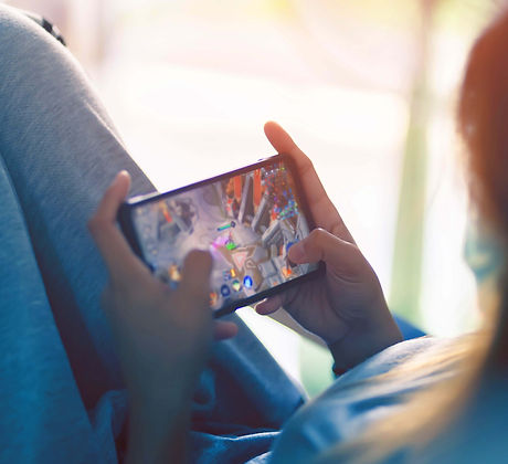 Playing games on a phone