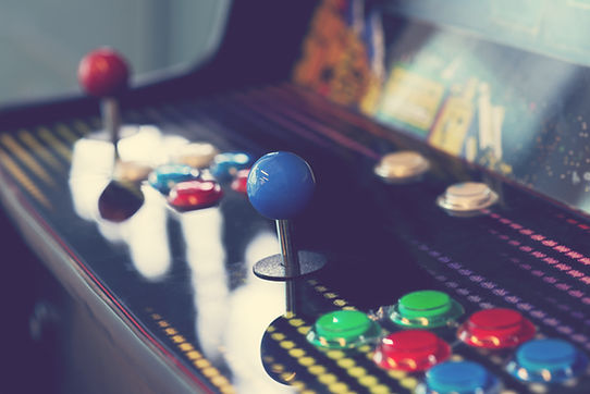 Arcade game joystick and control buttons