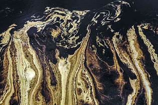 Oil spill pattern on water