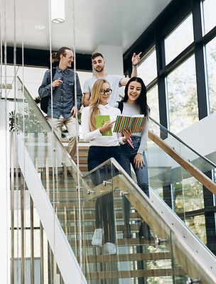 Students Walking Down Stairs