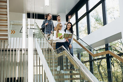 Students Walking Down Stairs