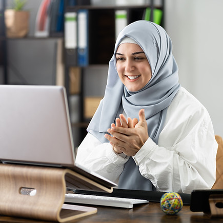 Woman Video Conferencing