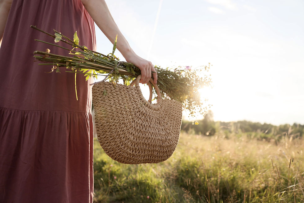 Woman Holding Flowers