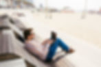 Man Working Beachside
