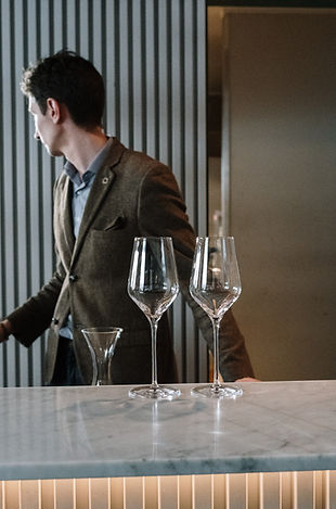 server during wine service