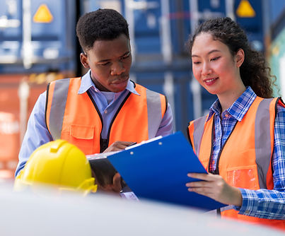 Workers Reviewing Documents