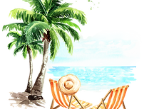 Illustration einer Strandszene