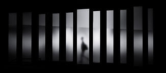 Silhouette Behind Glass