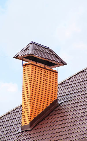 Chimney on a roof
