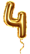 Ballon chiffre doré