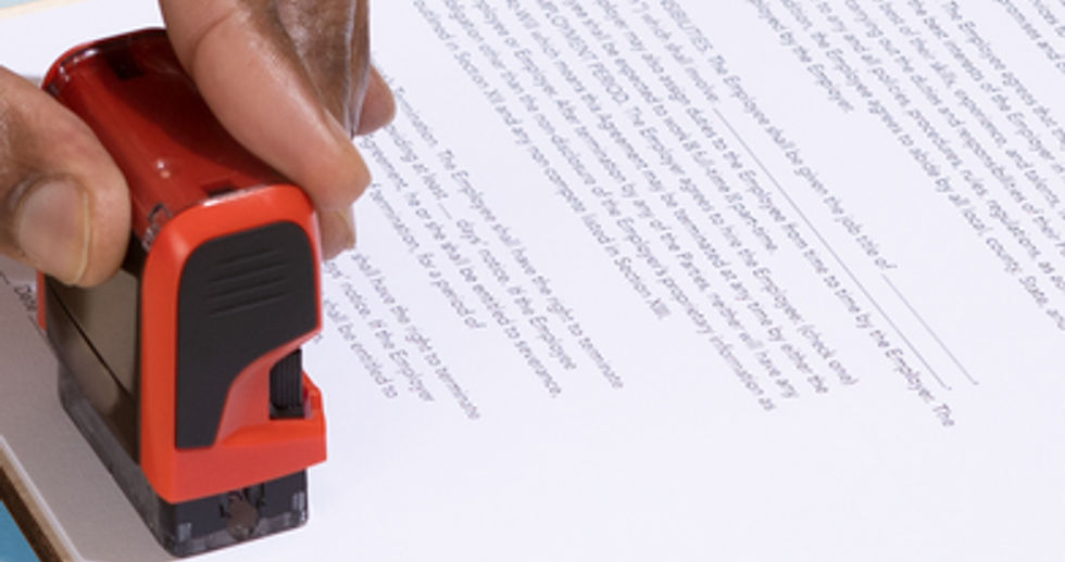 Contract Stamp Approval