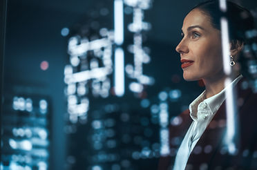 Professional Woman Looking Out Window