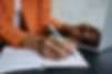 Closeup of pen and notepad