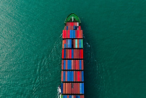 Cargo Ship Aerial