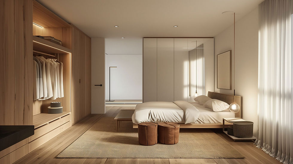 Design moderno della camera da letto