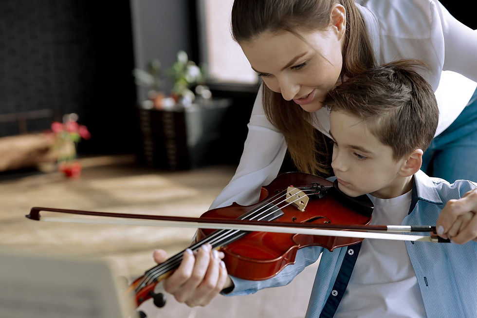 Violin Lesson Moment