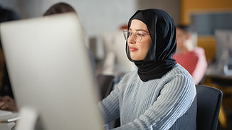 Woman Working on Computer