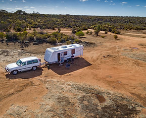 Caravan in the Australian Outback