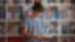 Menino, em, biblioteca