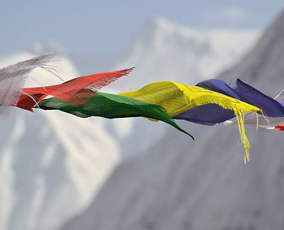 Bunte Gebetsfahnen