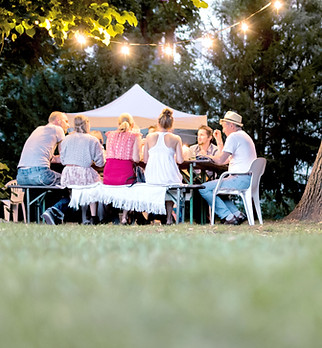 the backyard table