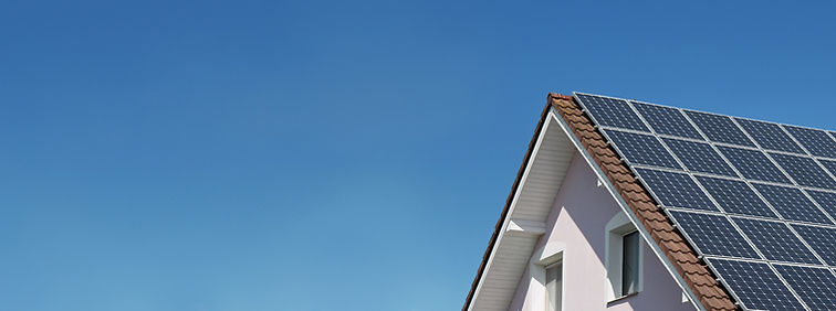 Solar Panels on Rooftop 