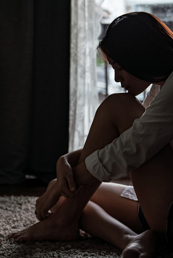 A girl feeling sad