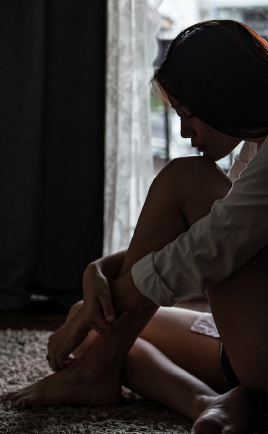 A girl feeling sad