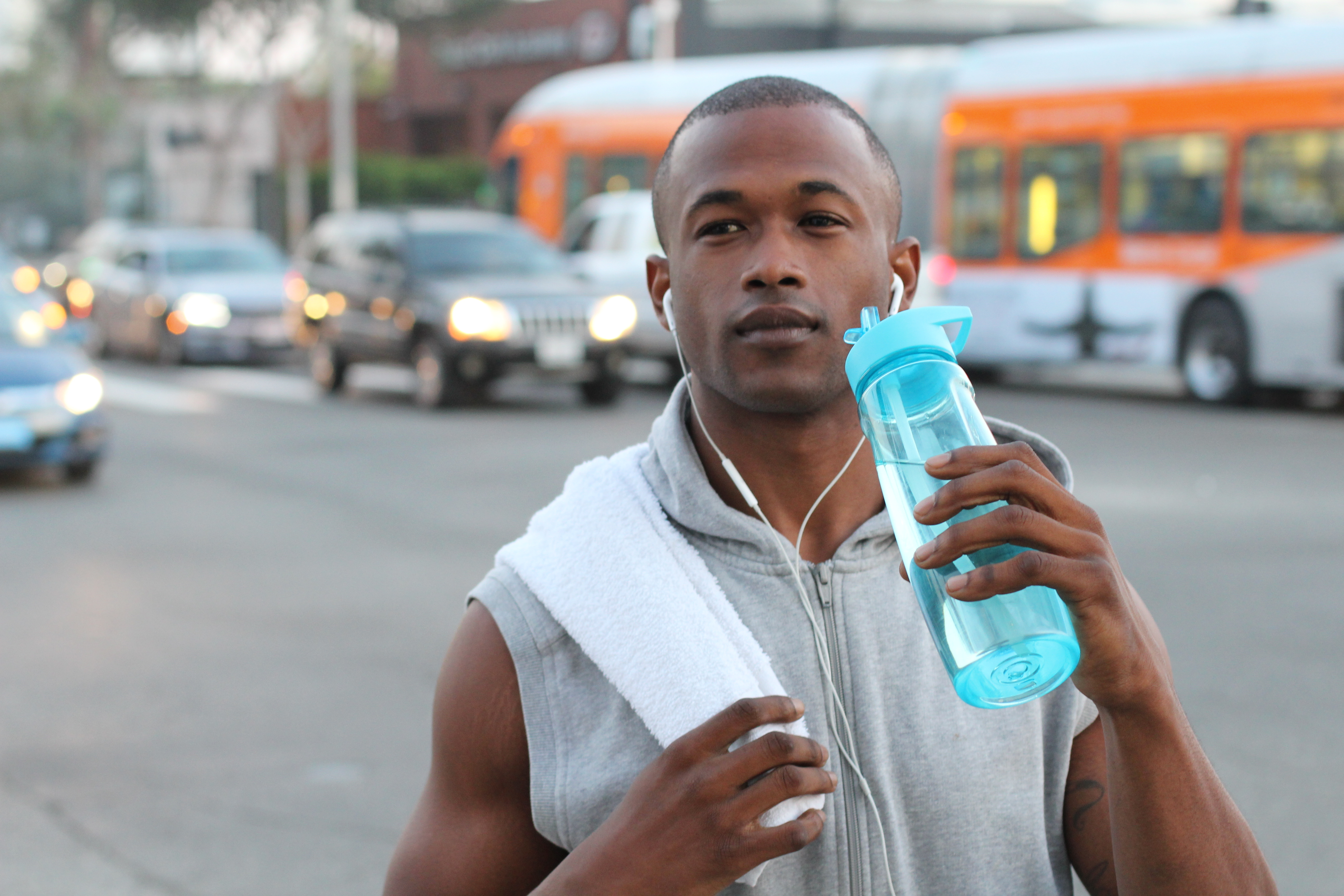 Man With Water Bottle